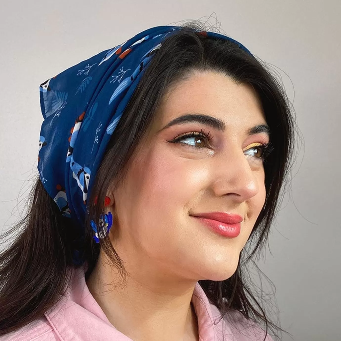 Erstwilder Blue Jay Way Head Scarf Navy* Scarves