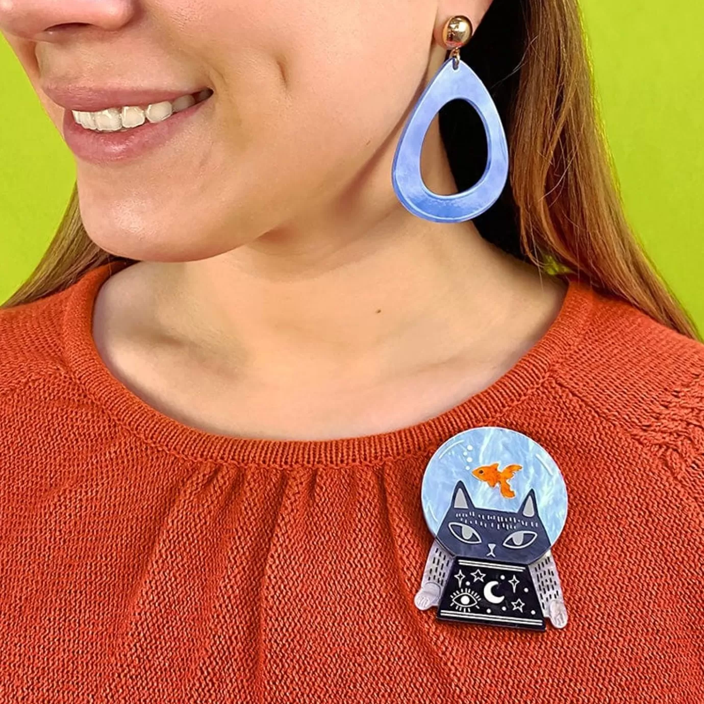 Erstwilder Clairvoyant Cat Brooch* Brooches