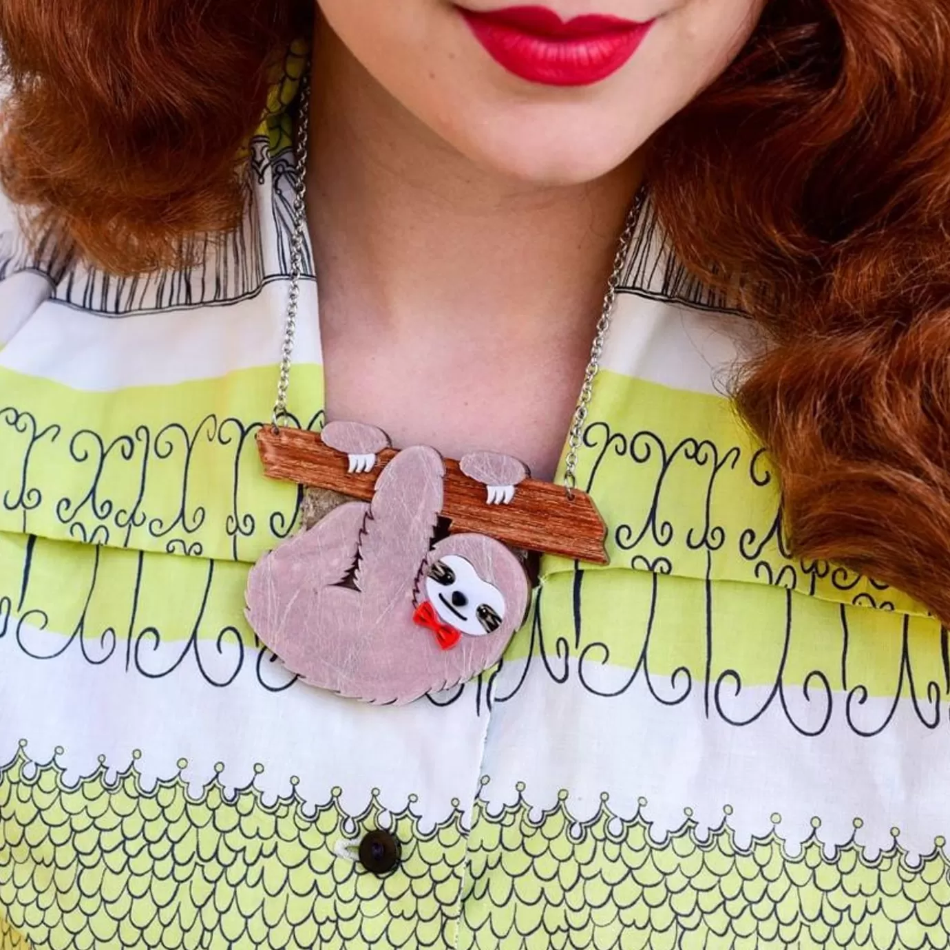 Erstwilder Cyril The Sloth Necklace* Necklaces
