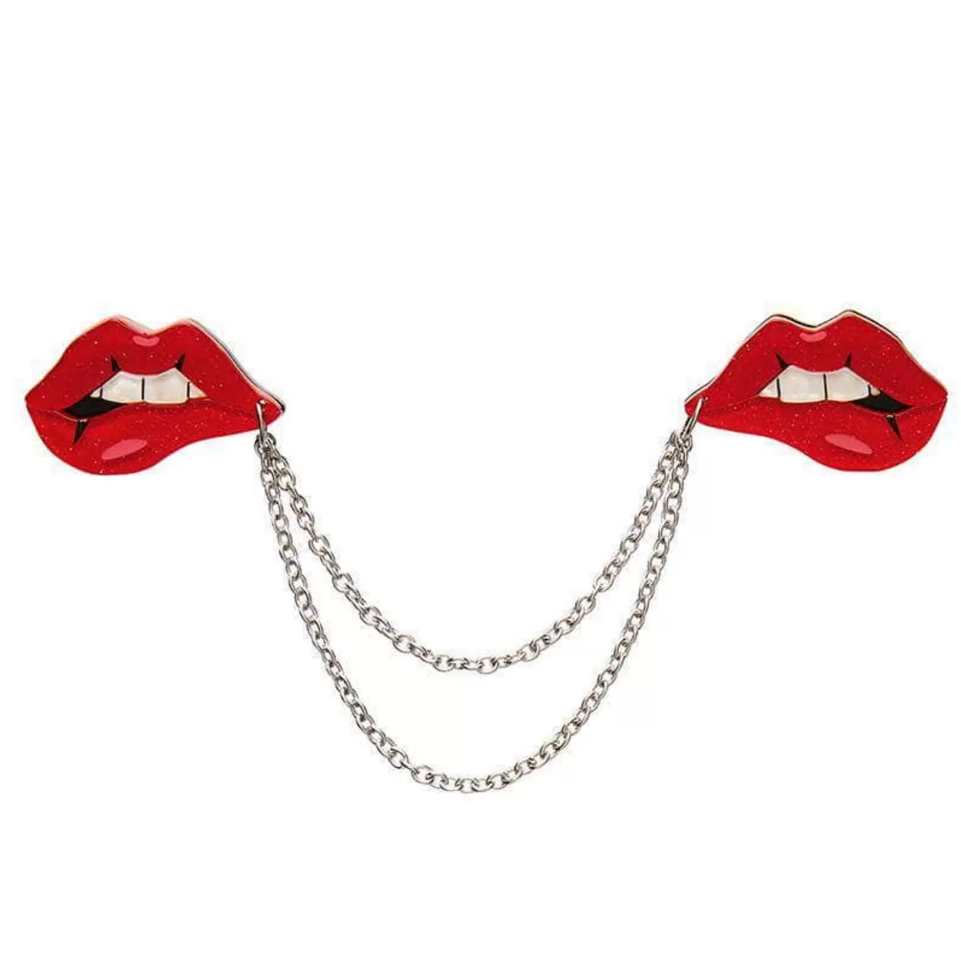 Erstwilder Double Feature Lips Double Brooch* Brooches