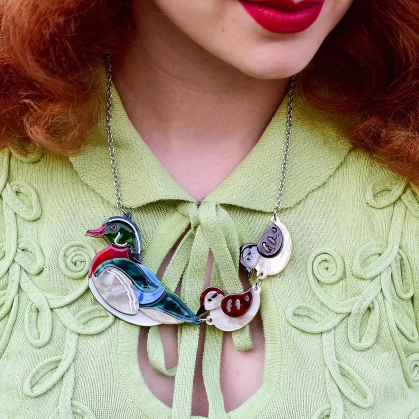 Erstwilder Ducks In A Row Necklace* Necklaces