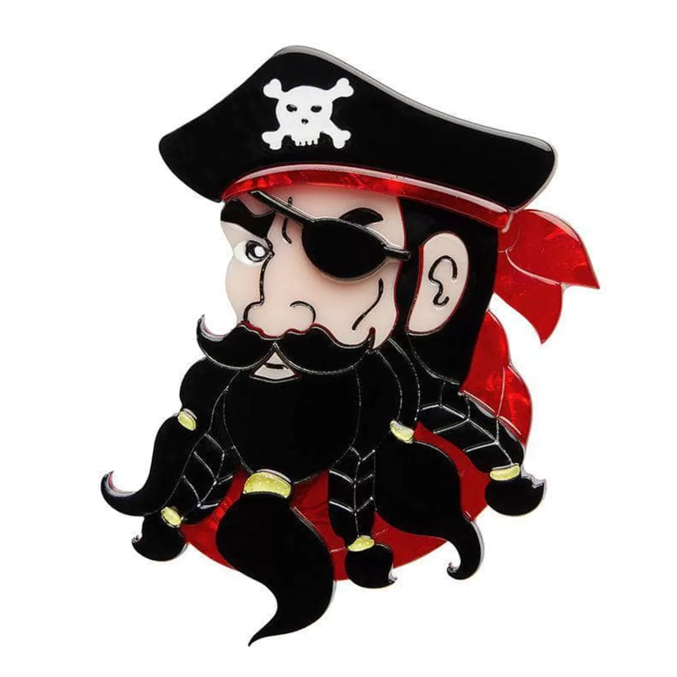 Erstwilder Edward The Exceptional Pirate Brooch* Brooches