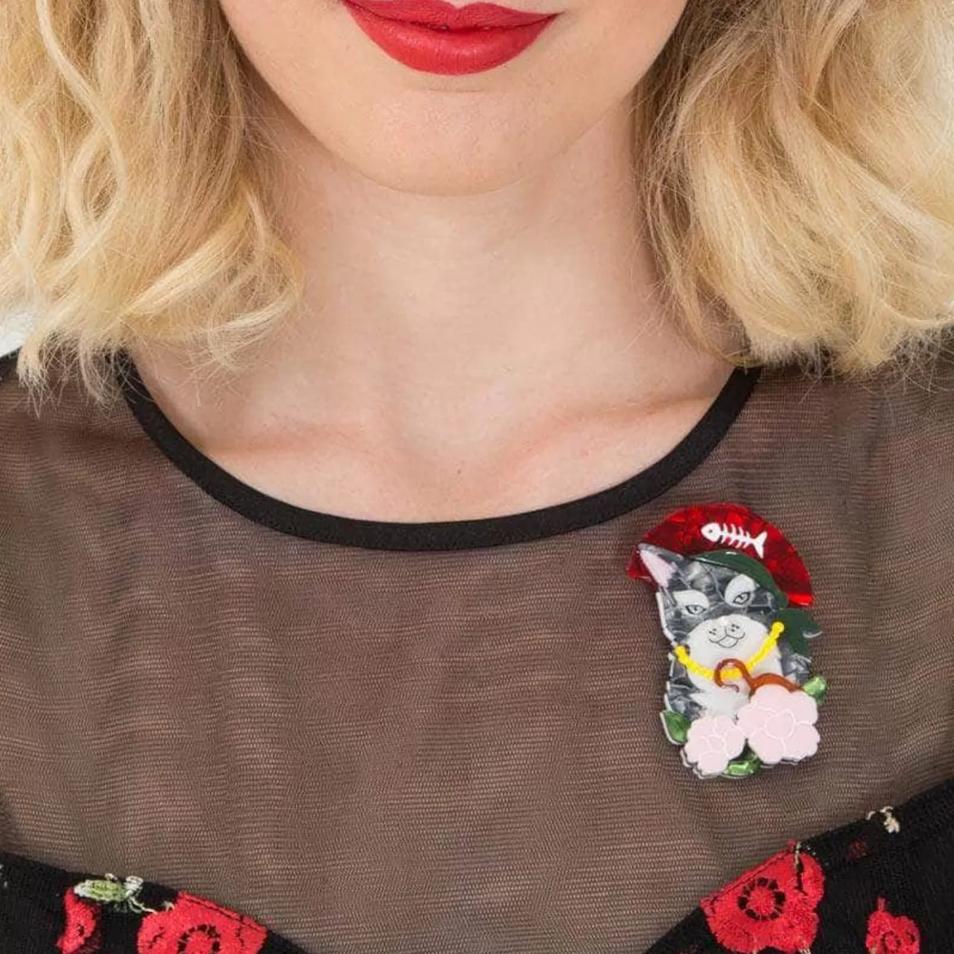 Erstwilder Feline First Mate Cat Brooch* Brooches