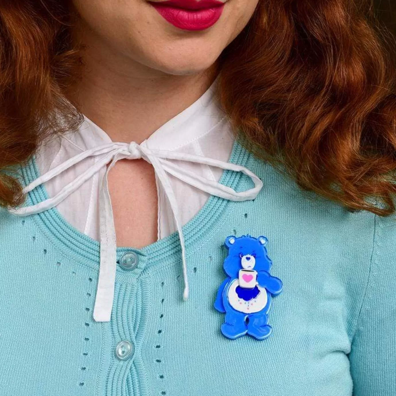 Erstwilder Good Morning, Grumpy Bear Brooch* Brooches