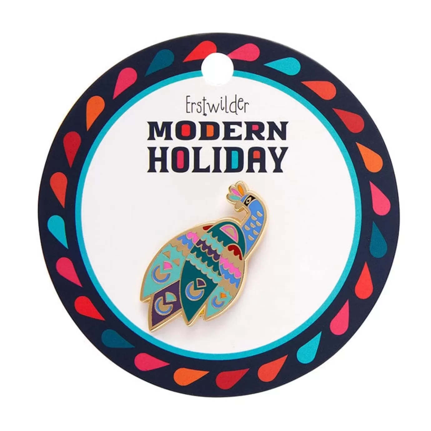 Erstwilder Good Tidings Peacock Enamel Pin* Enamel Pins