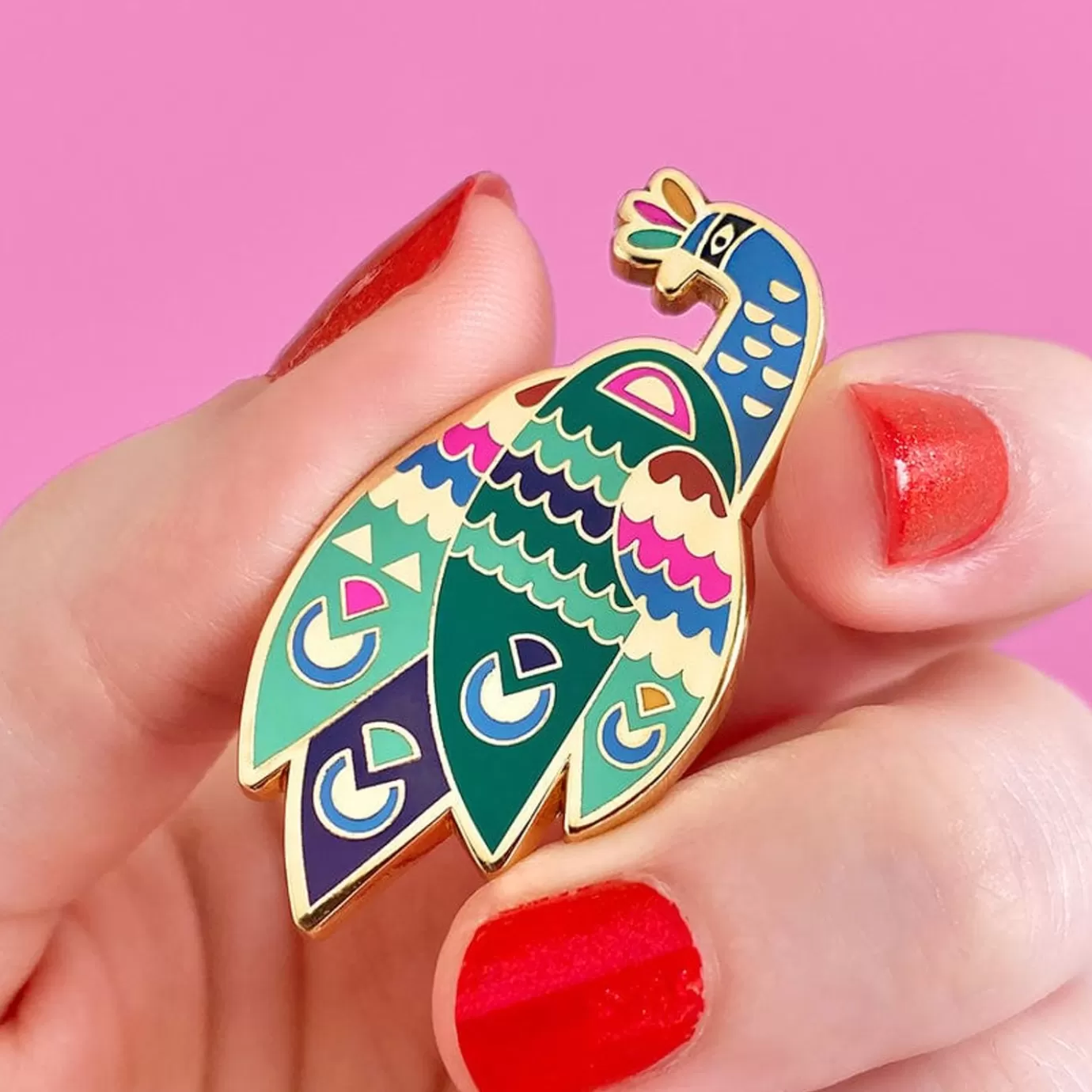 Erstwilder Good Tidings Peacock Enamel Pin* Enamel Pins