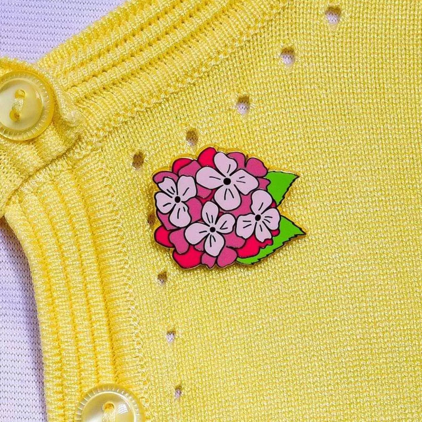 Erstwilder Heartfelt Hydrangea Enamel Pin* Enamel Pins