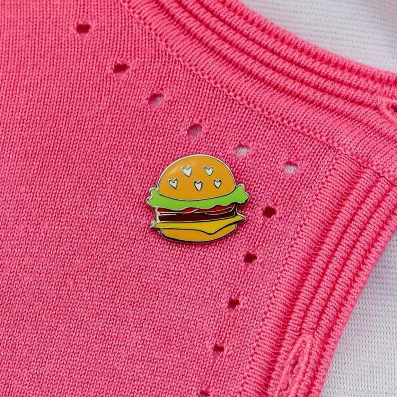 Erstwilder Hearty Hamburger Enamel Pin* Enamel Pins