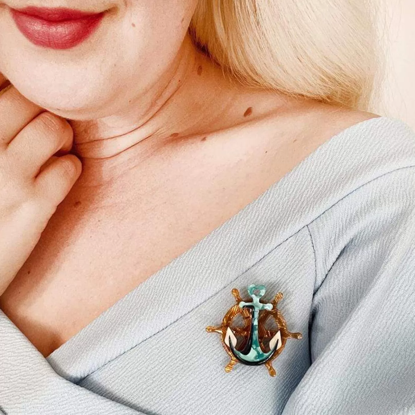 Erstwilder Helm And Home Mini Brooch* Brooches