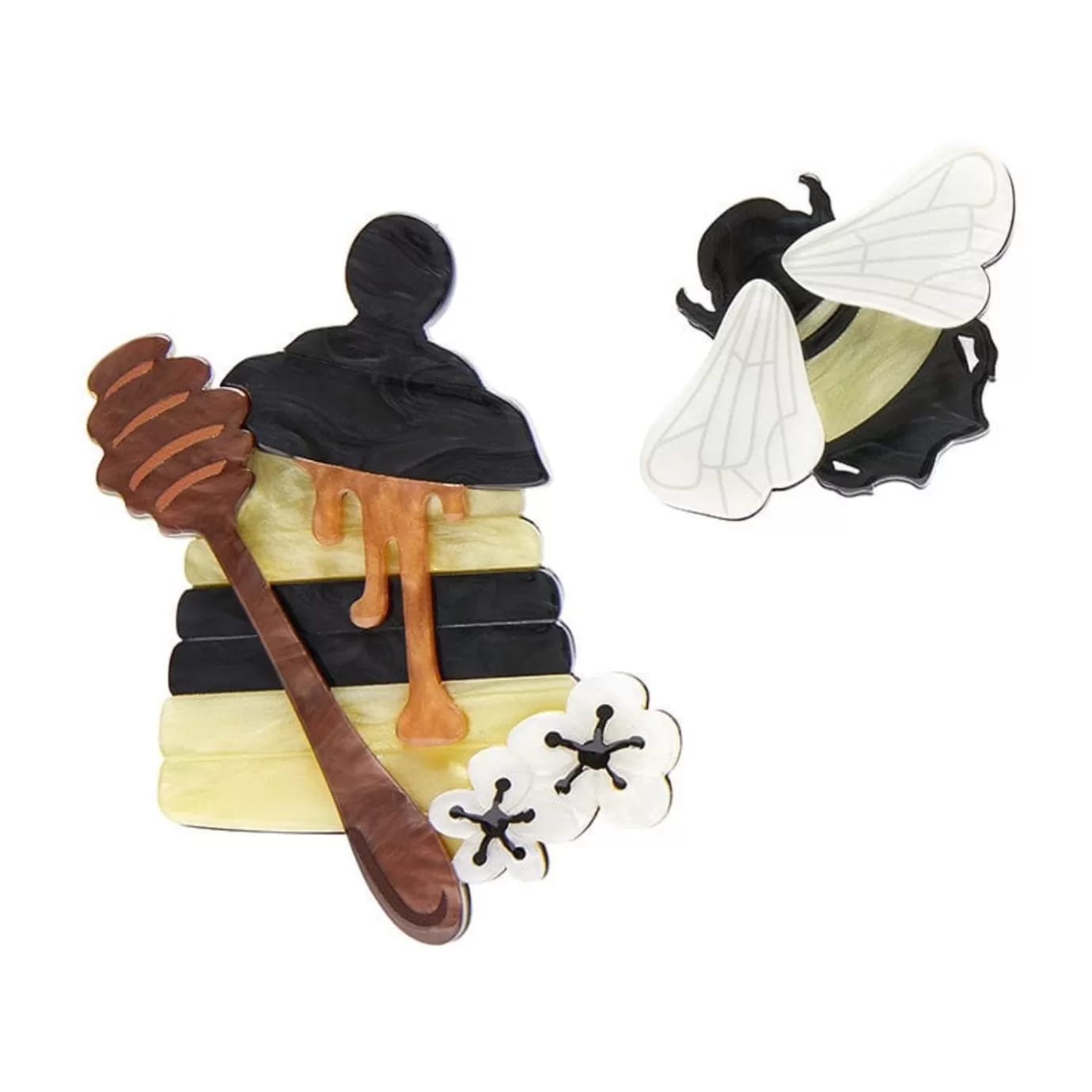 Erstwilder Honeydew And Nectar Brooch Set* Brooches
