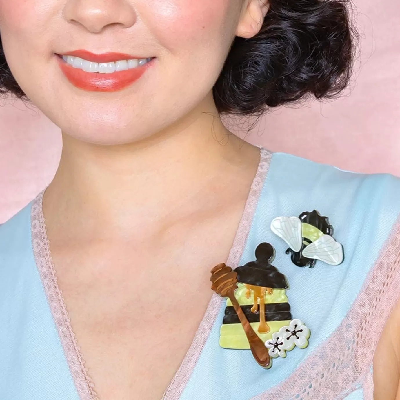 Erstwilder Honeydew And Nectar Brooch Set* Brooches