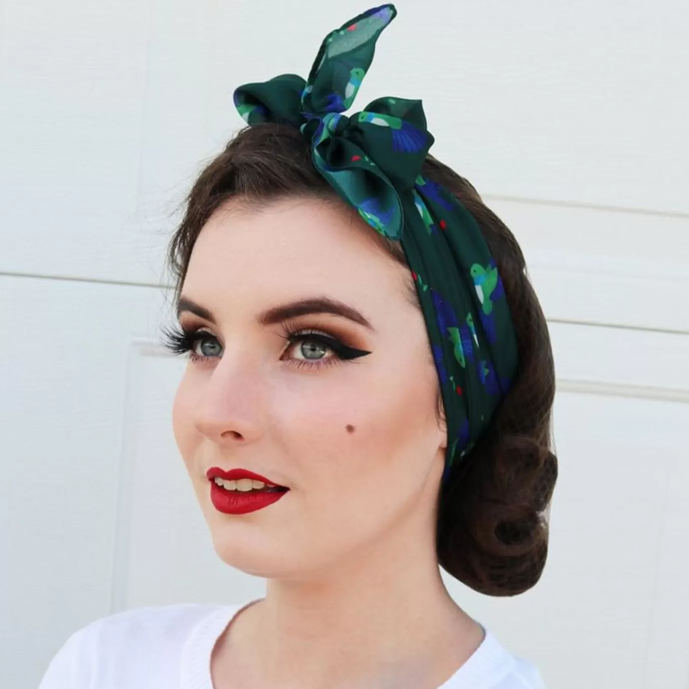 Erstwilder Hyacinth Hummingbird Head Scarf* Scarves