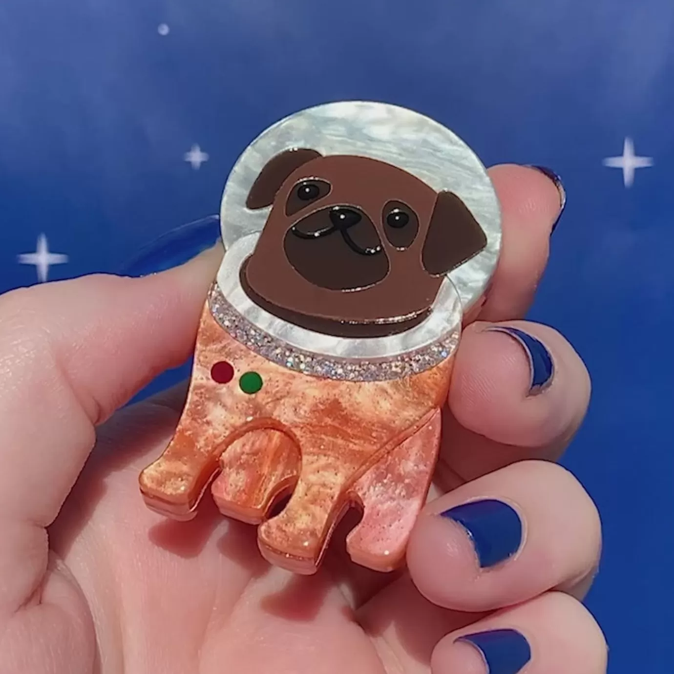 Erstwilder Interplanetary Pug Brooch* Brooches