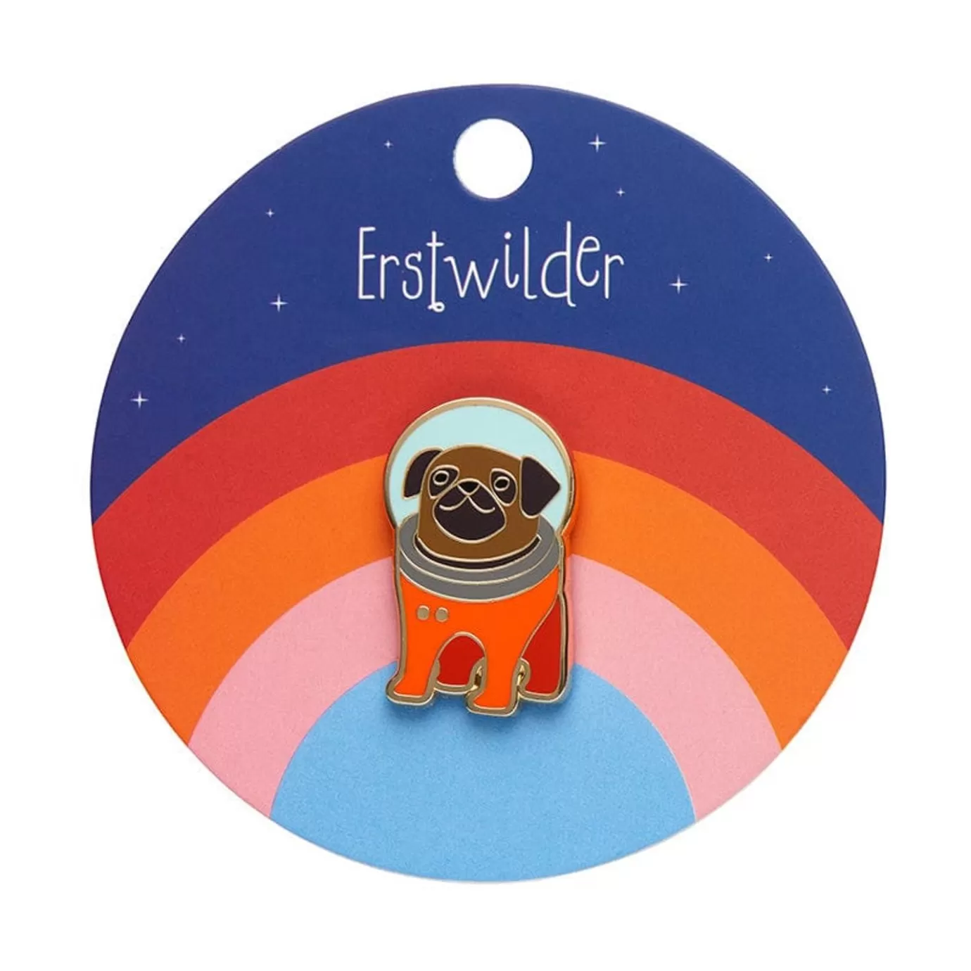 Erstwilder Interplanetary Pug Enamel Pin* Enamel Pins