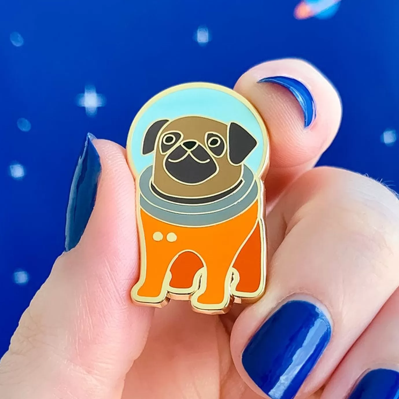 Erstwilder Interplanetary Pug Enamel Pin* Enamel Pins