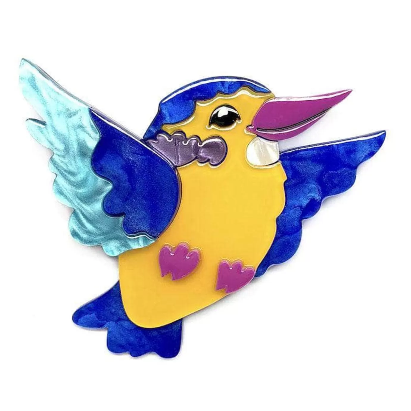 Erstwilder Khary Of The Kalahary Kingfisher Brooch* Brooches