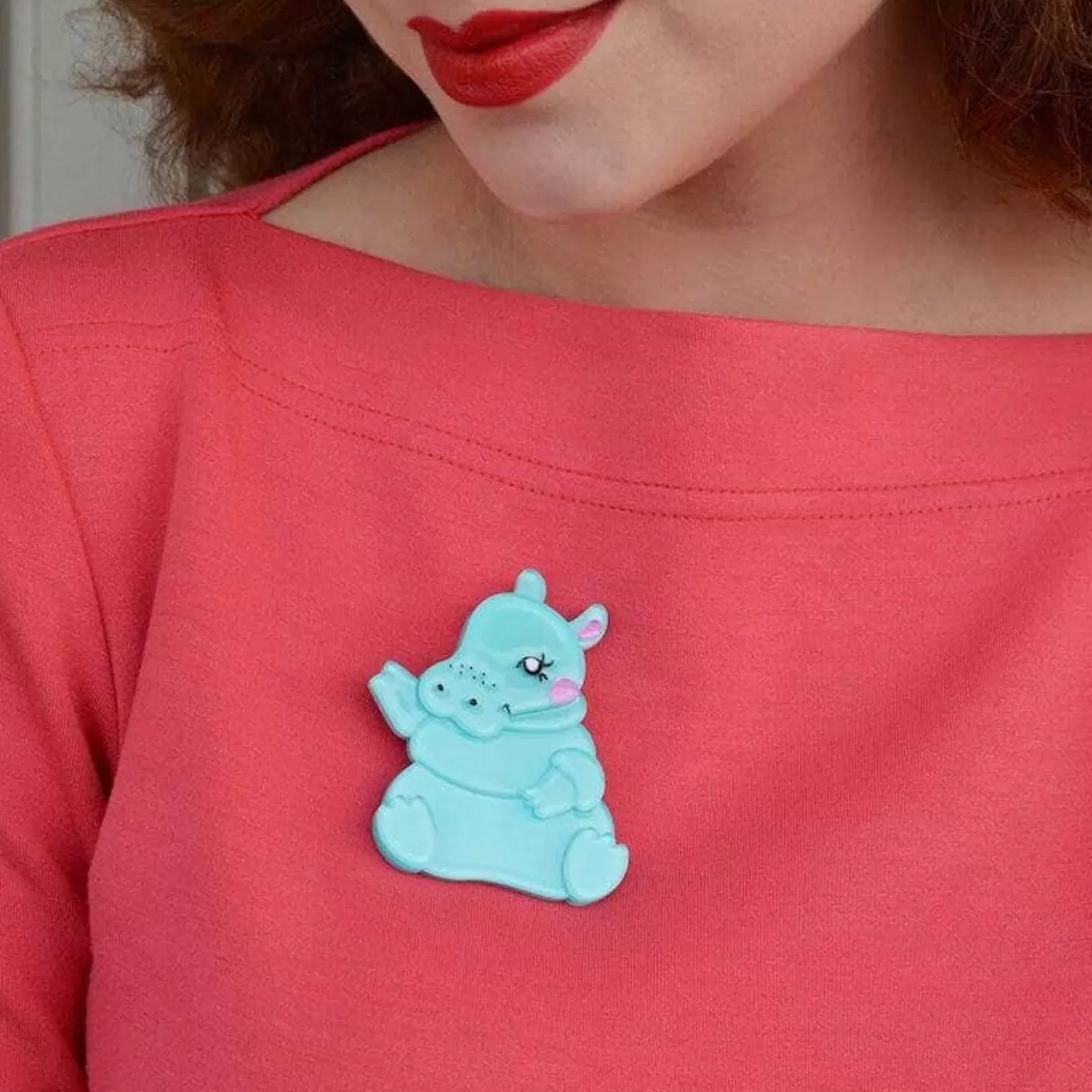Erstwilder Kubu The Cutie Hippo Brooch* Brooches