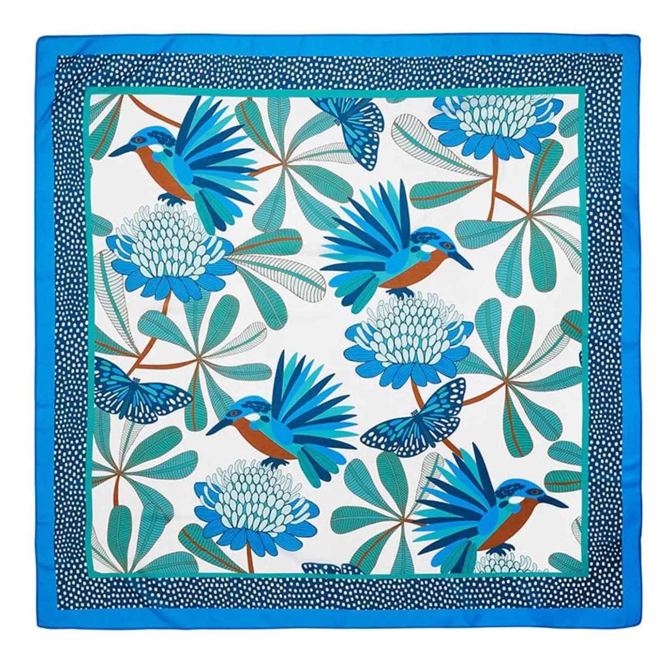 Erstwilder Kyrie Kingfisher Square Scarf* Scarves