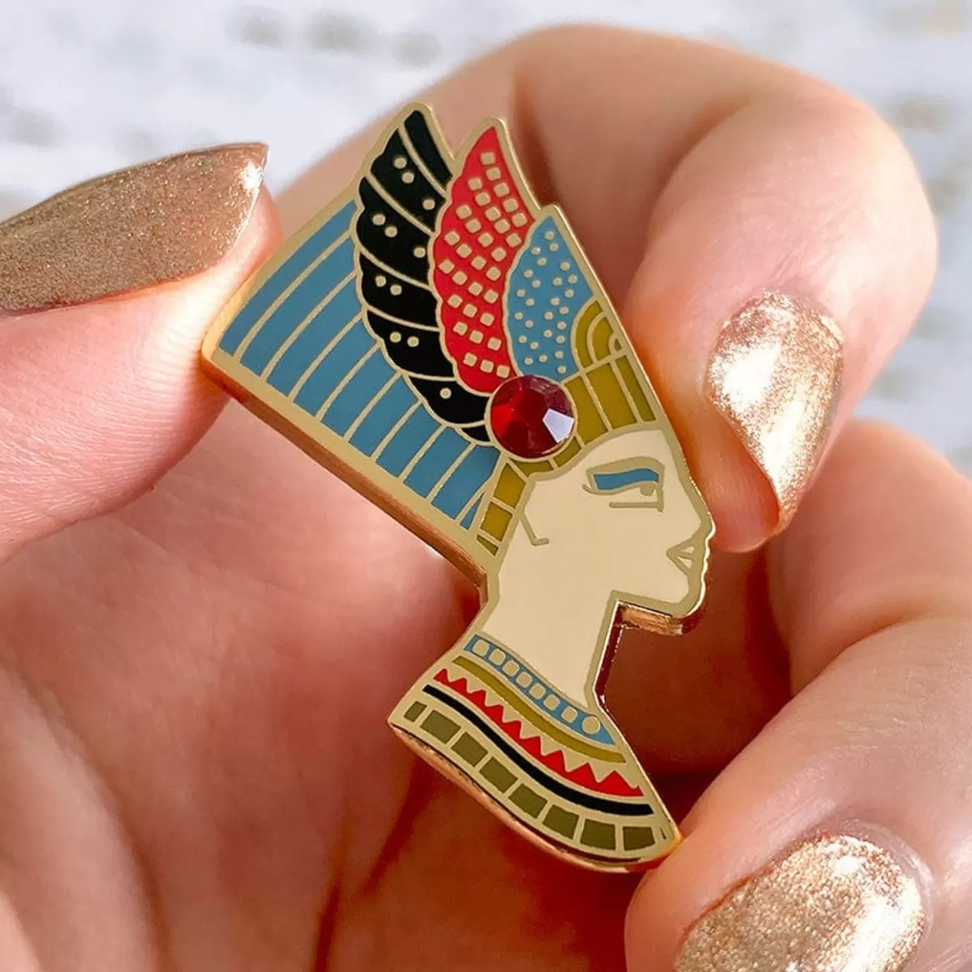 Erstwilder Lady Of Grace Nefertiti Enamel Pin* Enamel Pins
