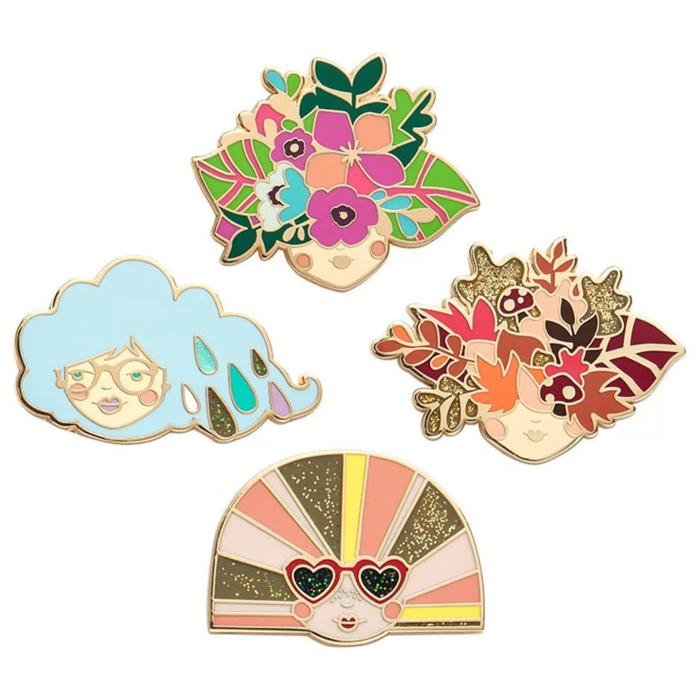 Erstwilder Laura Blythman Enamel Pin Pack - 4 Piece* Enamel Pins