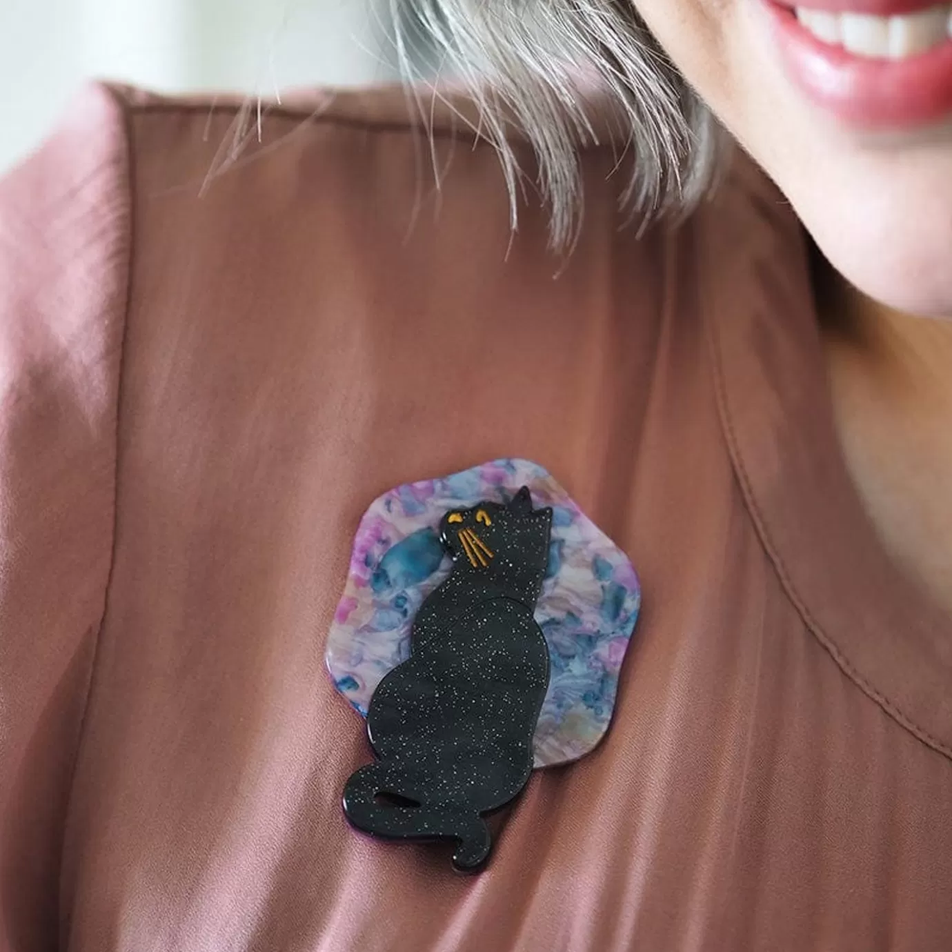 Erstwilder Le Chat Miaule Brooch* Brooches