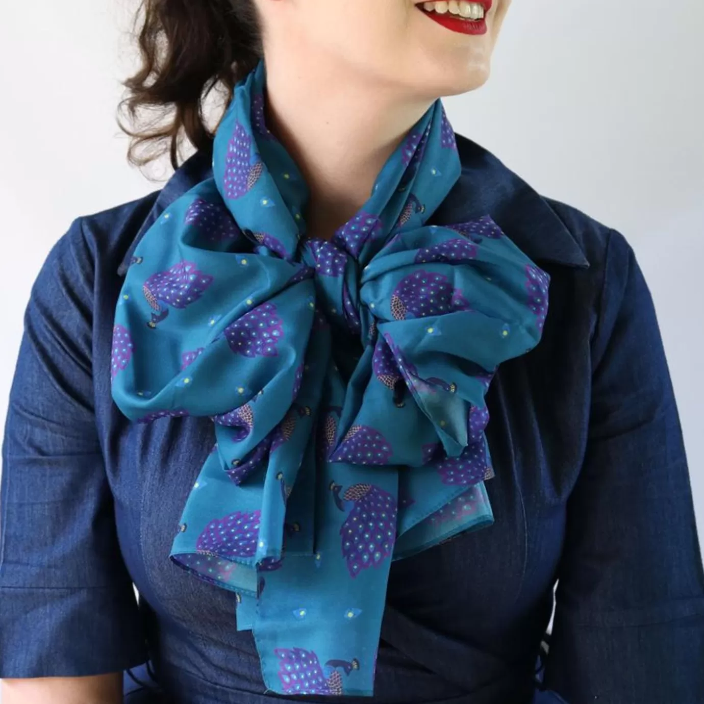 Erstwilder Le Peacock Royal Large Neck Scarf* Scarves