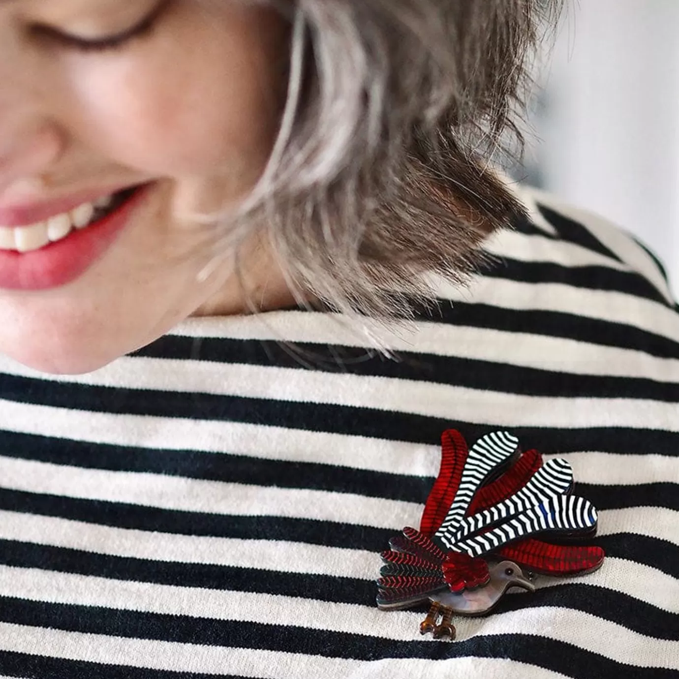 Erstwilder Lilly Lyre Bird Brooch* Brooches