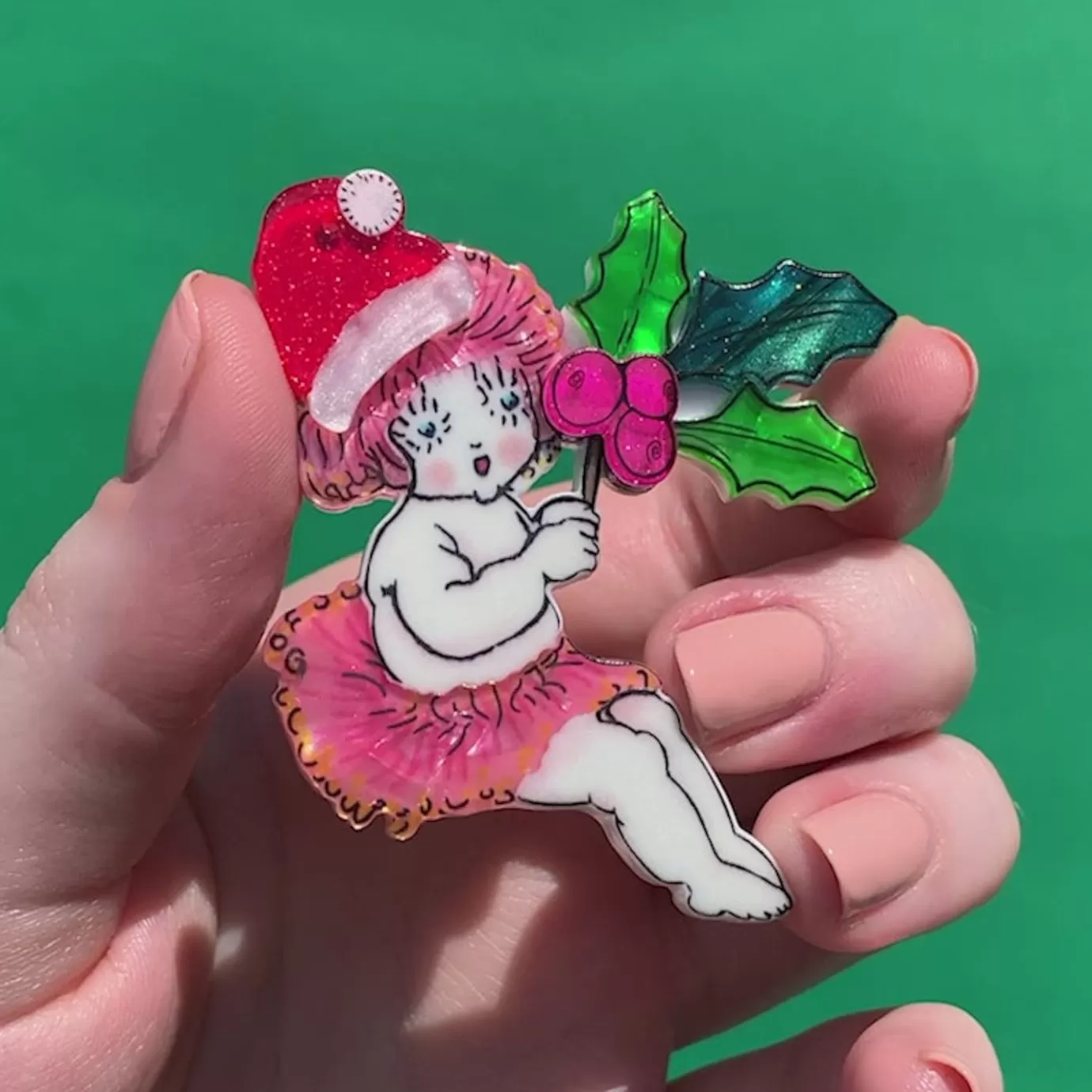 Erstwilder Little Ragged Christmas Blossom Brooch* Brooches