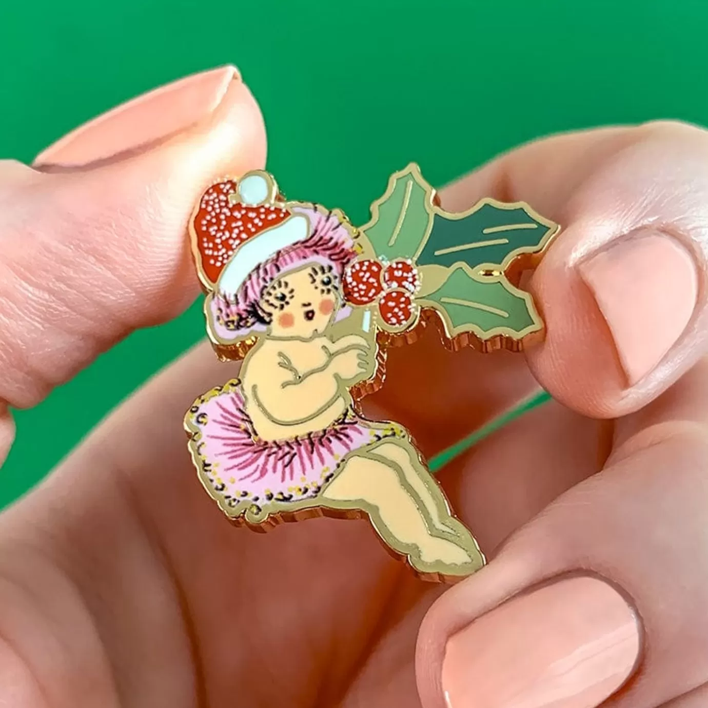 Erstwilder Little Ragged Christmas Blossom Enamel Pin* Enamel Pins