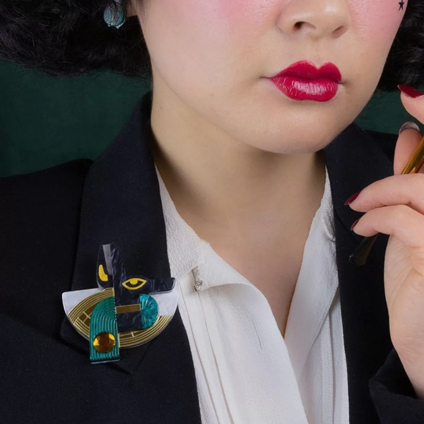 Erstwilder Master Of Secrets Anubis Brooch* Brooches