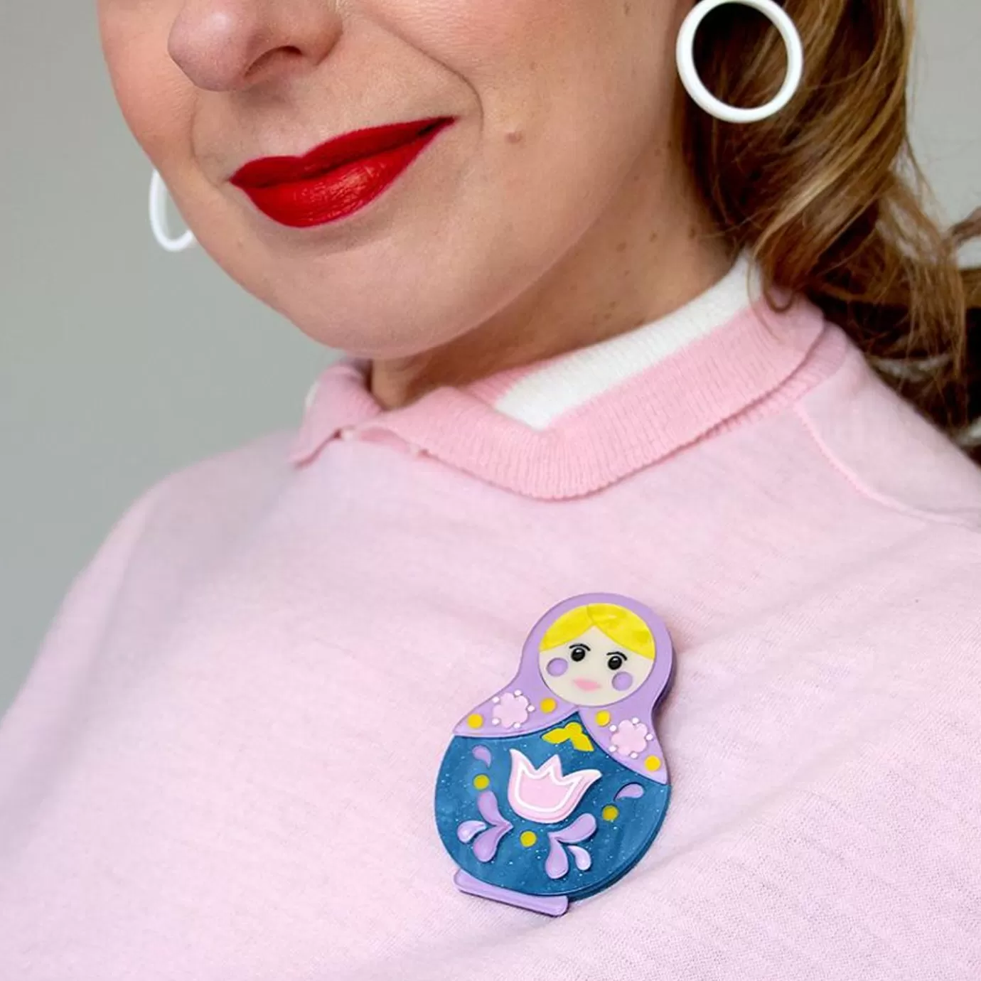 Erstwilder Matryoshka Memories Toy Brooch* Brooches