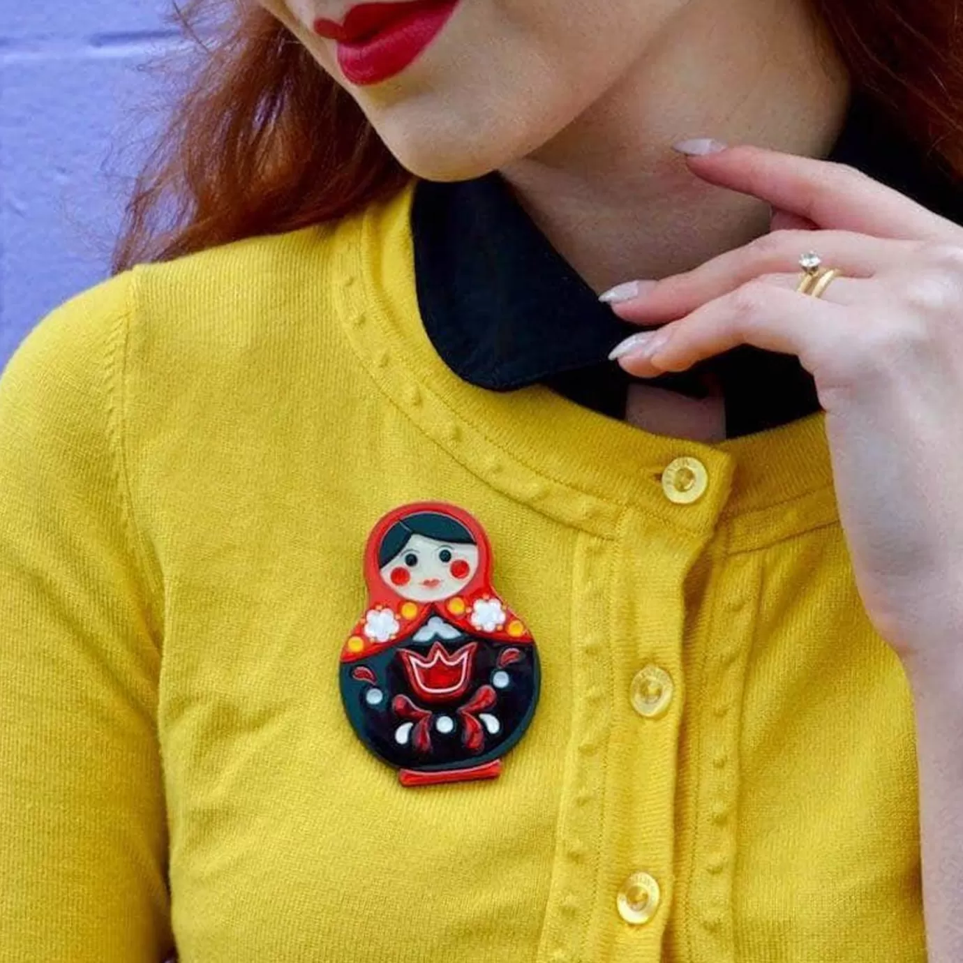 Erstwilder Matryoshka Memories Toy Brooch* Brooches
