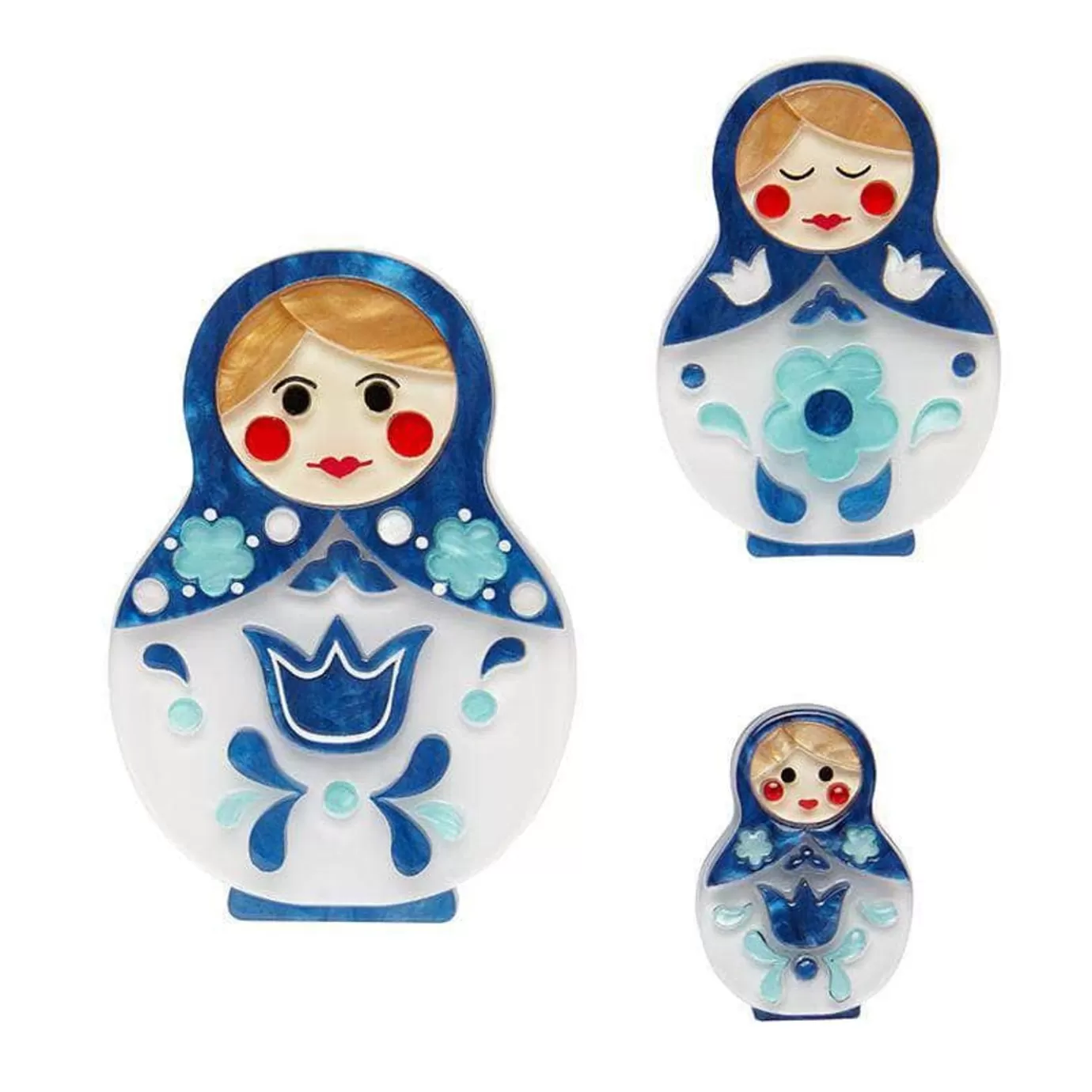 Erstwilder Matryoshka Memories Toy Brooch Set* Brooches