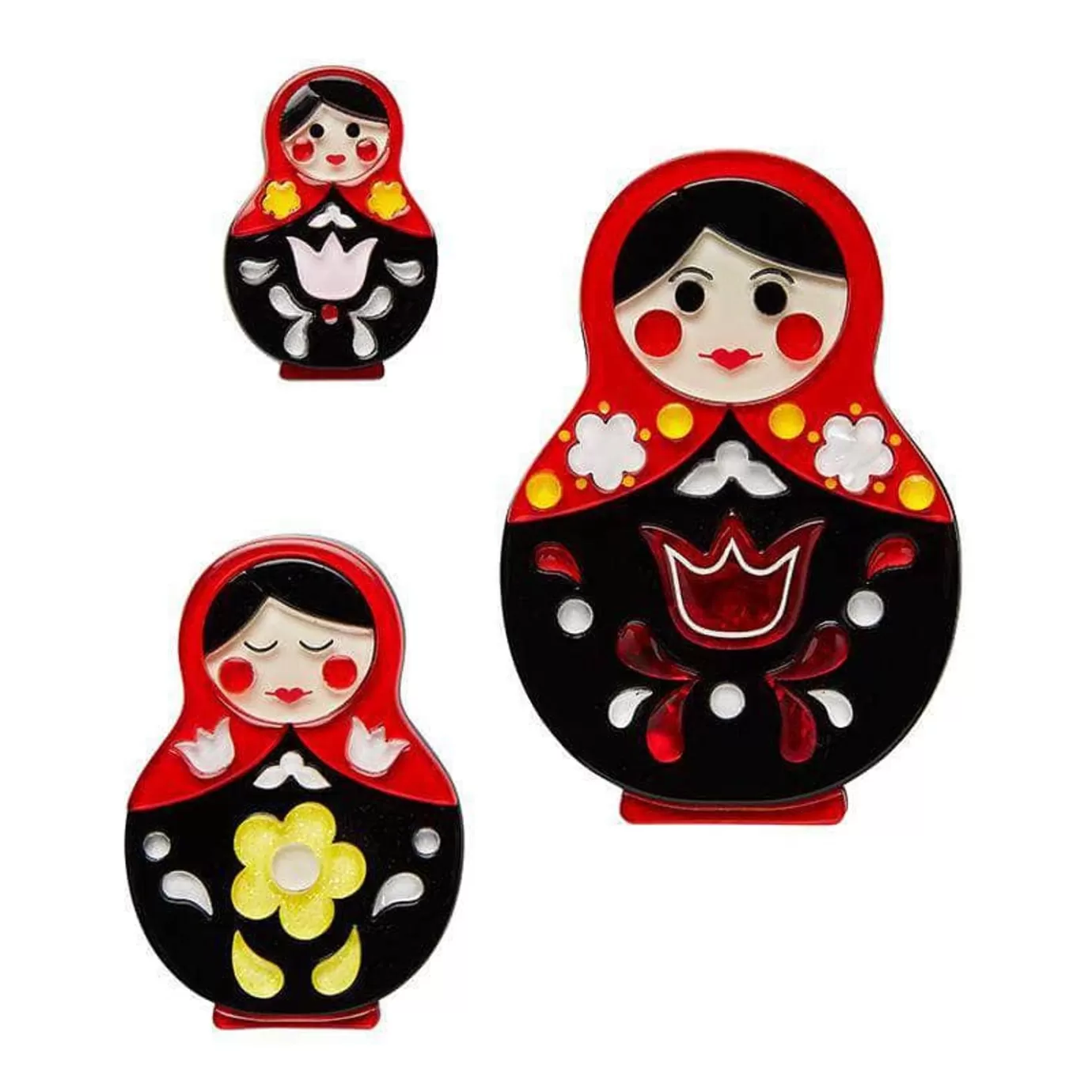 Erstwilder Matryoshka Memories Toy Brooch Set* Brooches