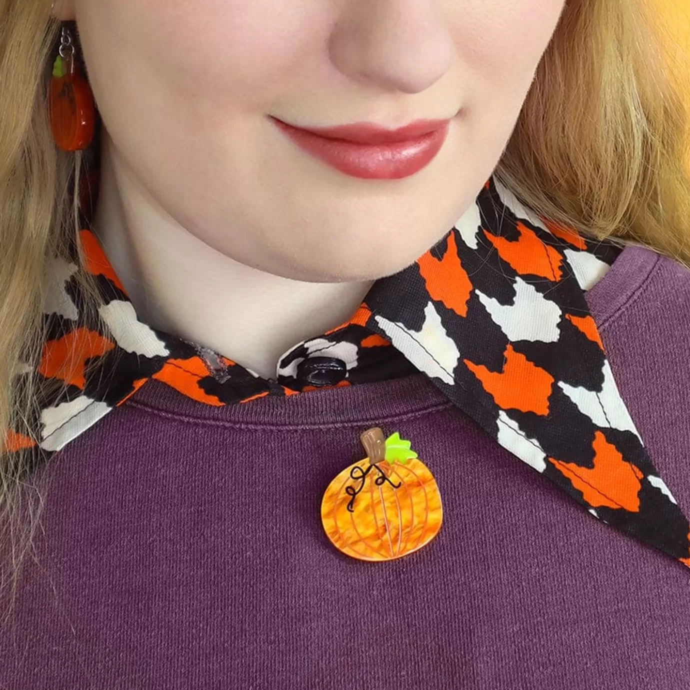 Erstwilder Midnight Magic Pumpkin Mini Brooch* Brooches
