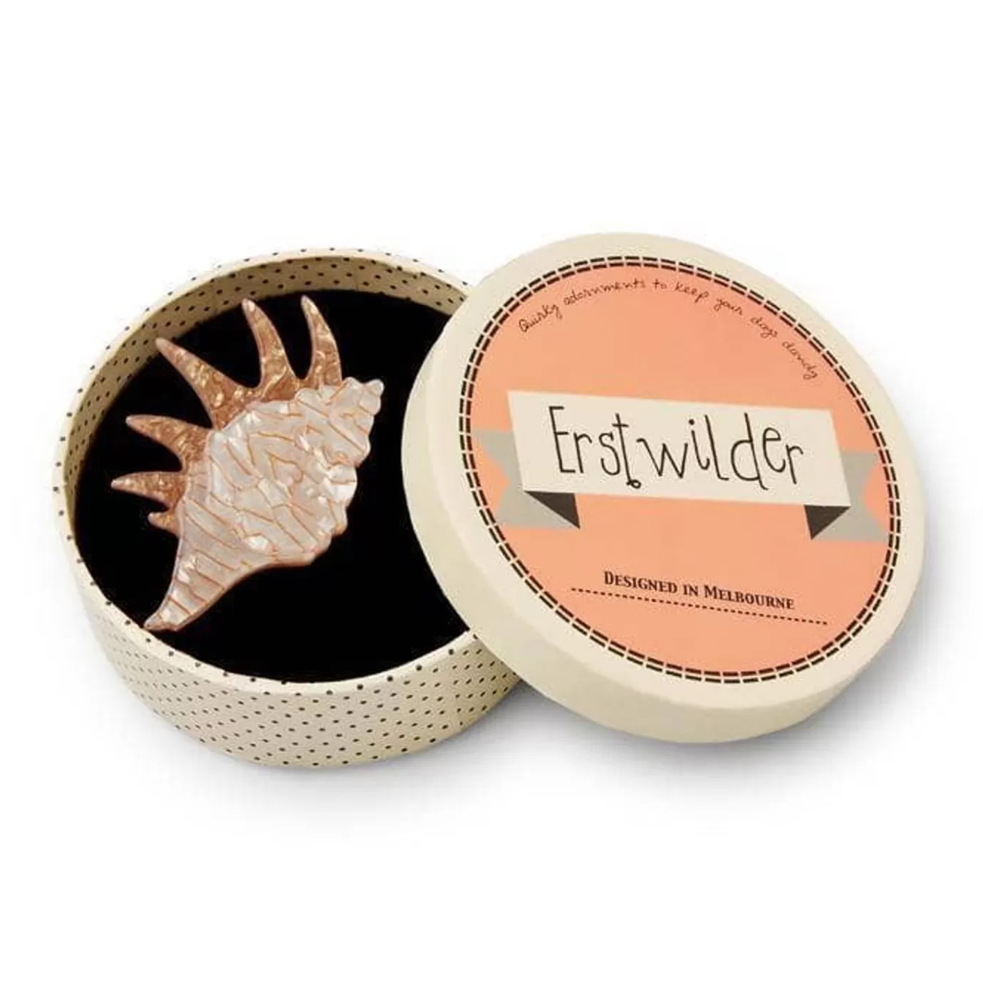Erstwilder Mobile Home Shell Brooch* Brooches