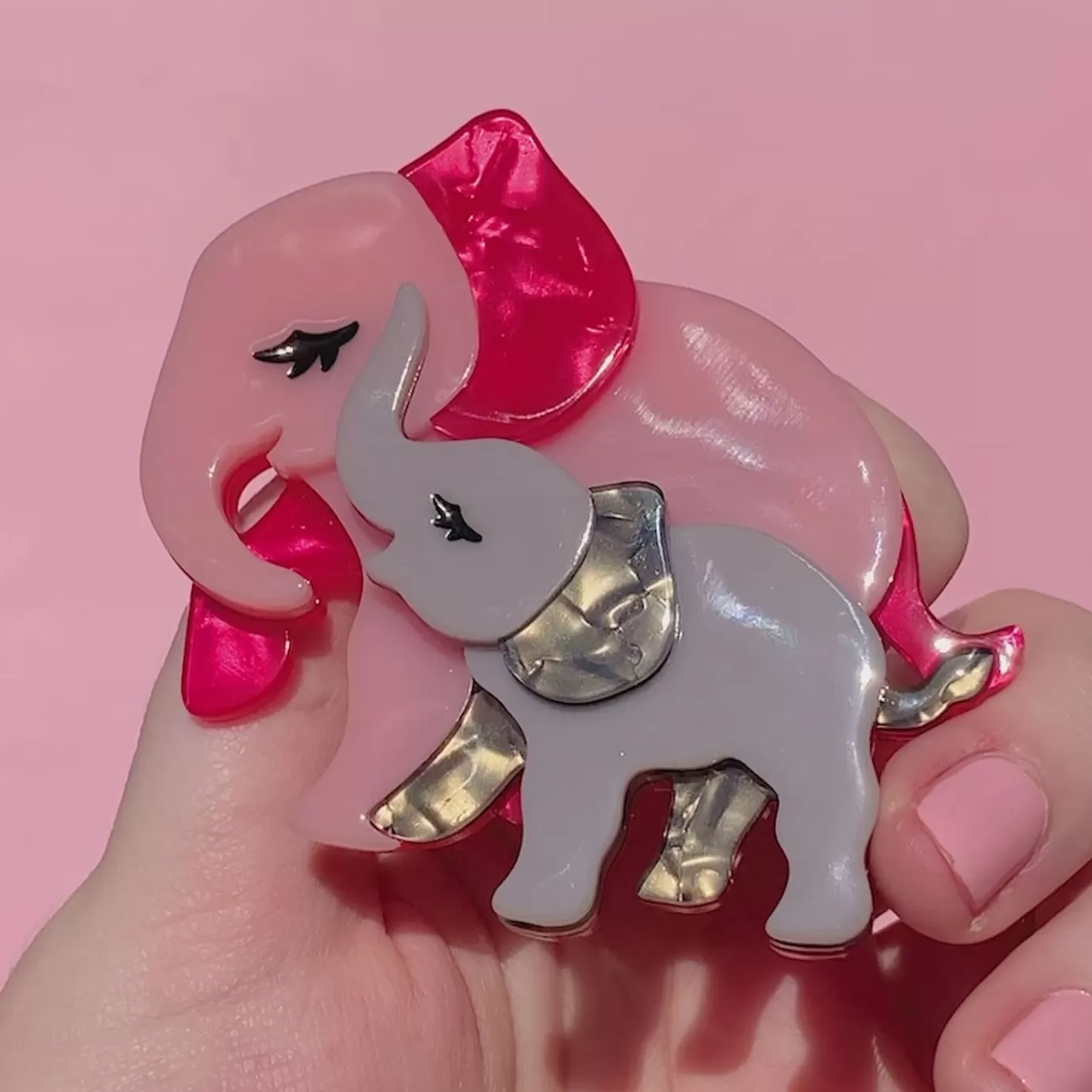 Erstwilder Mother Ella Elephants Brooch* Brooches