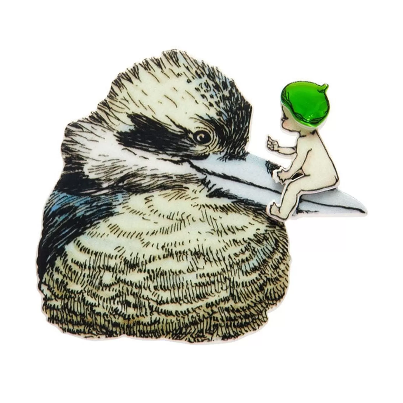 Erstwilder Mrs. Kookaburra Brooch* Brooches