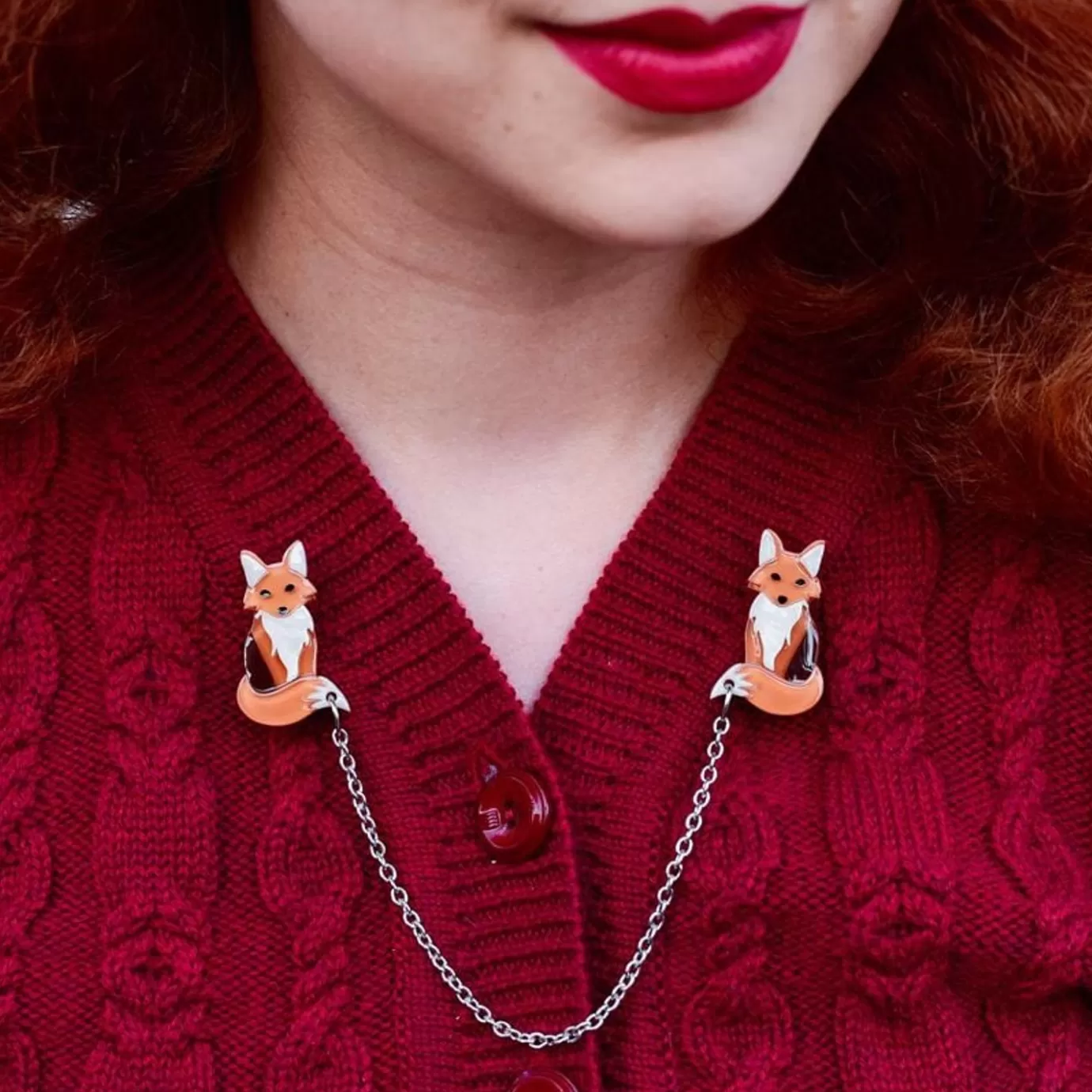 Erstwilder Multiple Mulders Cardigan Clips* Brooches