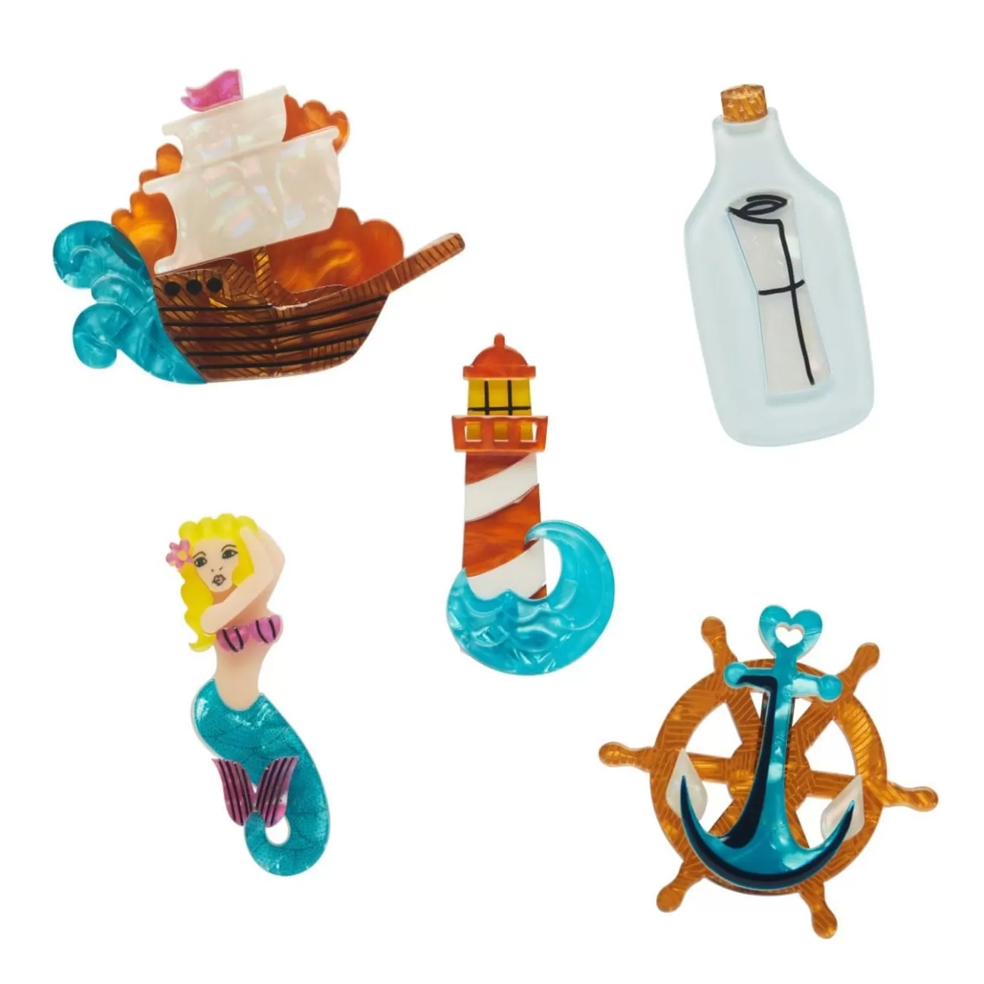 Erstwilder Nautical Minis Brooch Set - 5 Pack* Brooches