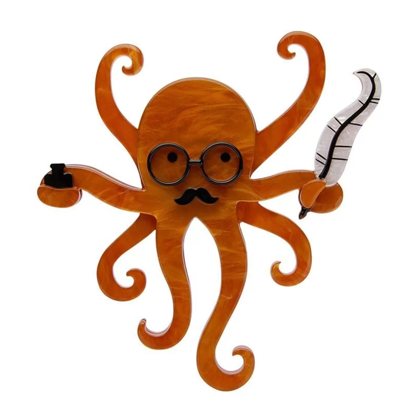 Erstwilder Octavious The Octo-Scribe Brooch* Brooches