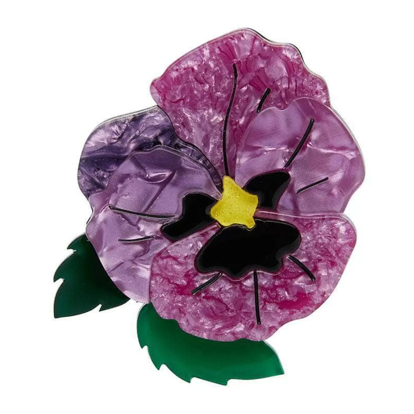 Erstwilder On Sleeping Eyelids Pansy Brooch* Brooches