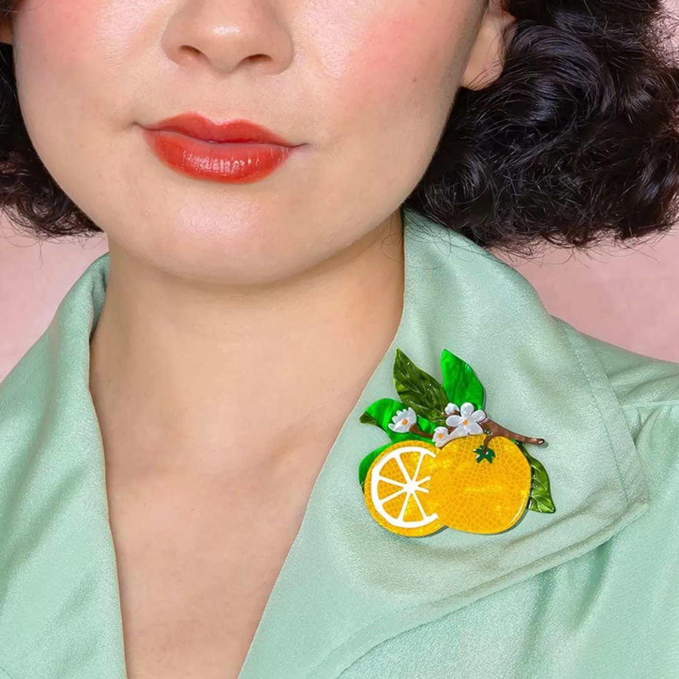 Erstwilder Orange Crush Brooch* Brooches