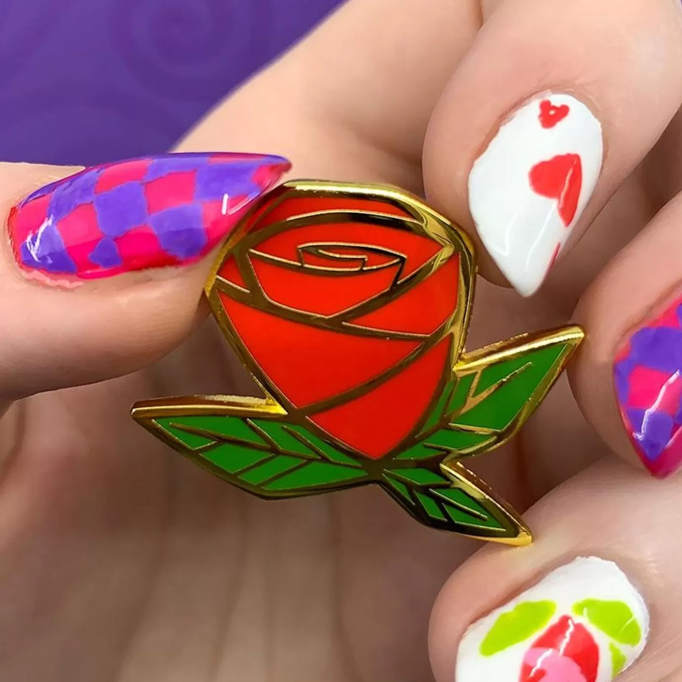 Erstwilder Painted Rose Enamel Pin* Enamel Pins