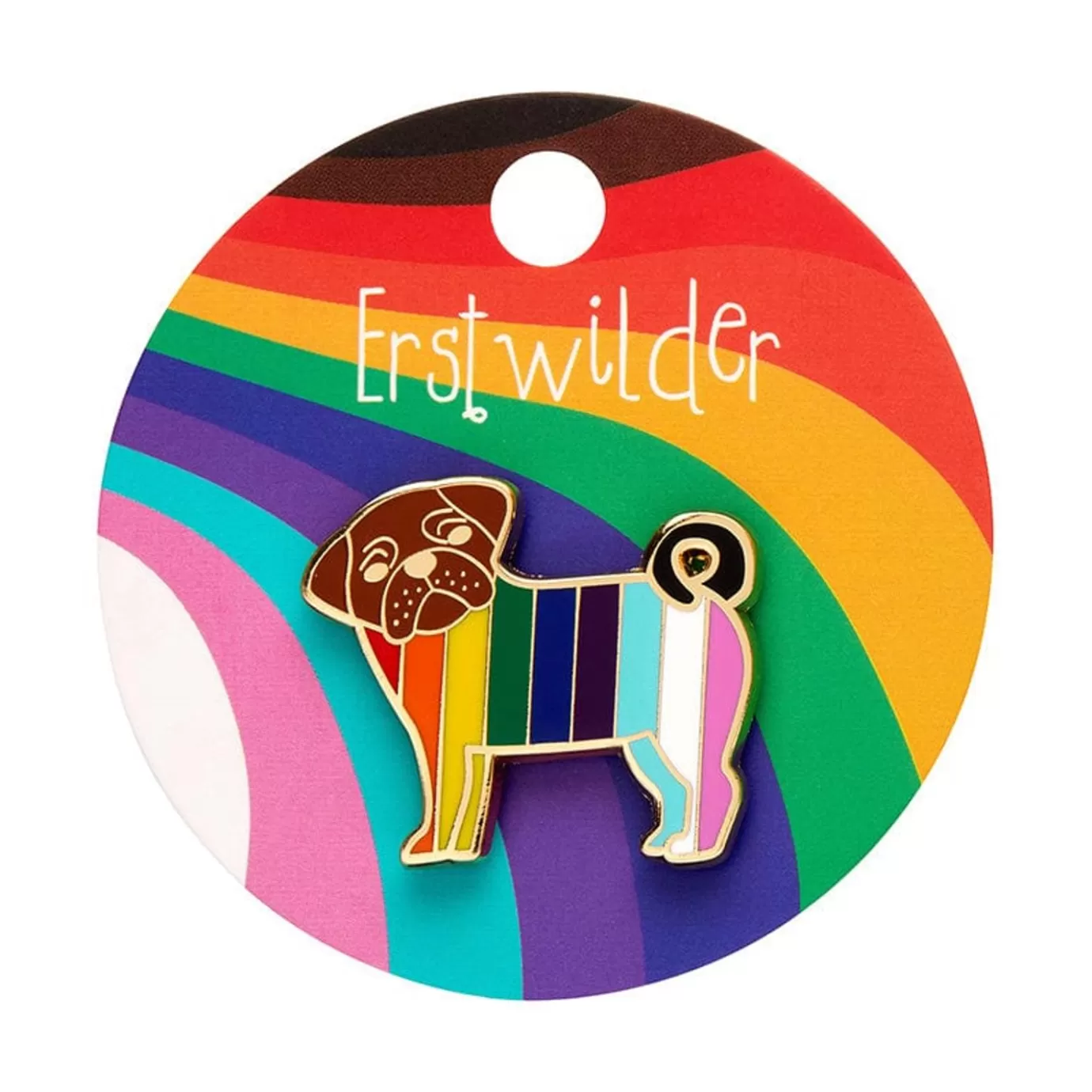 Erstwilder Pebbles The Progressive Pug Enamel Pin* Enamel Pins