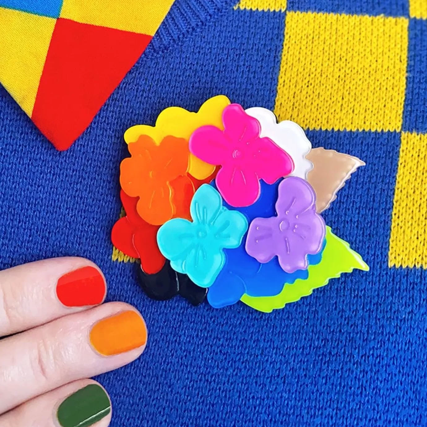 Erstwilder Rainbow Heartfelt Hydrangea Brooch* Brooches