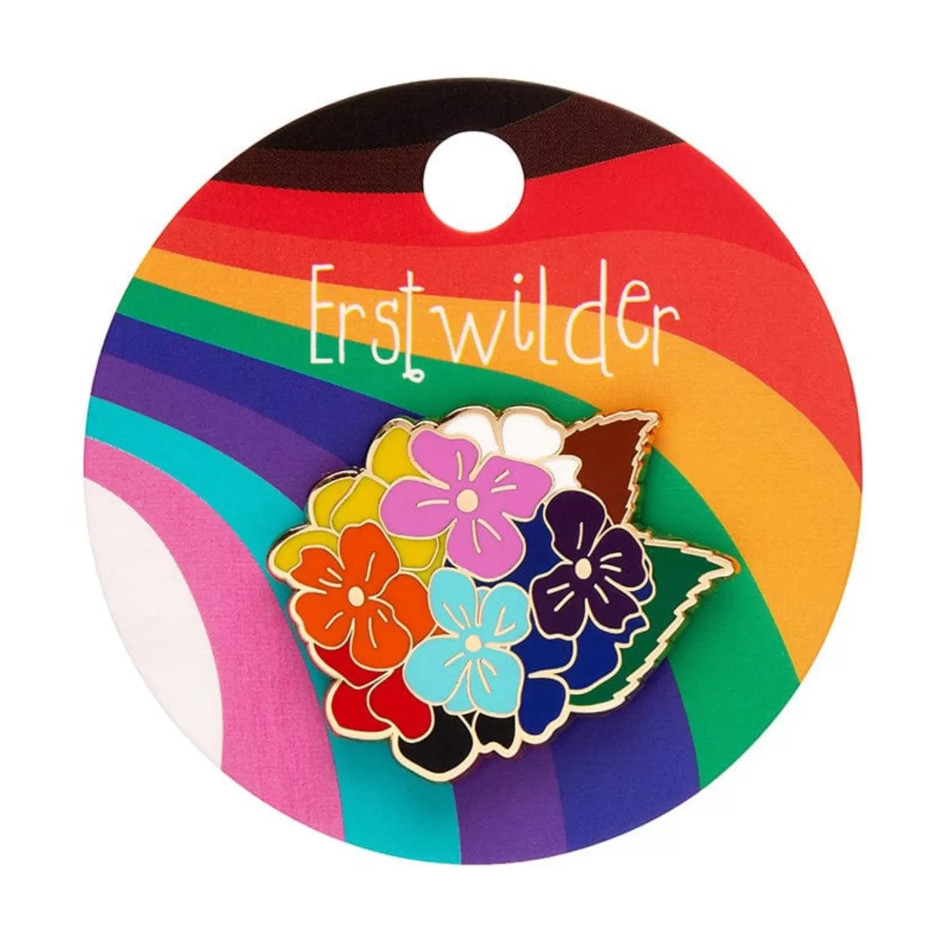 Erstwilder Rainbow Heartfelt Hydrangea Enamel Pin* Enamel Pins