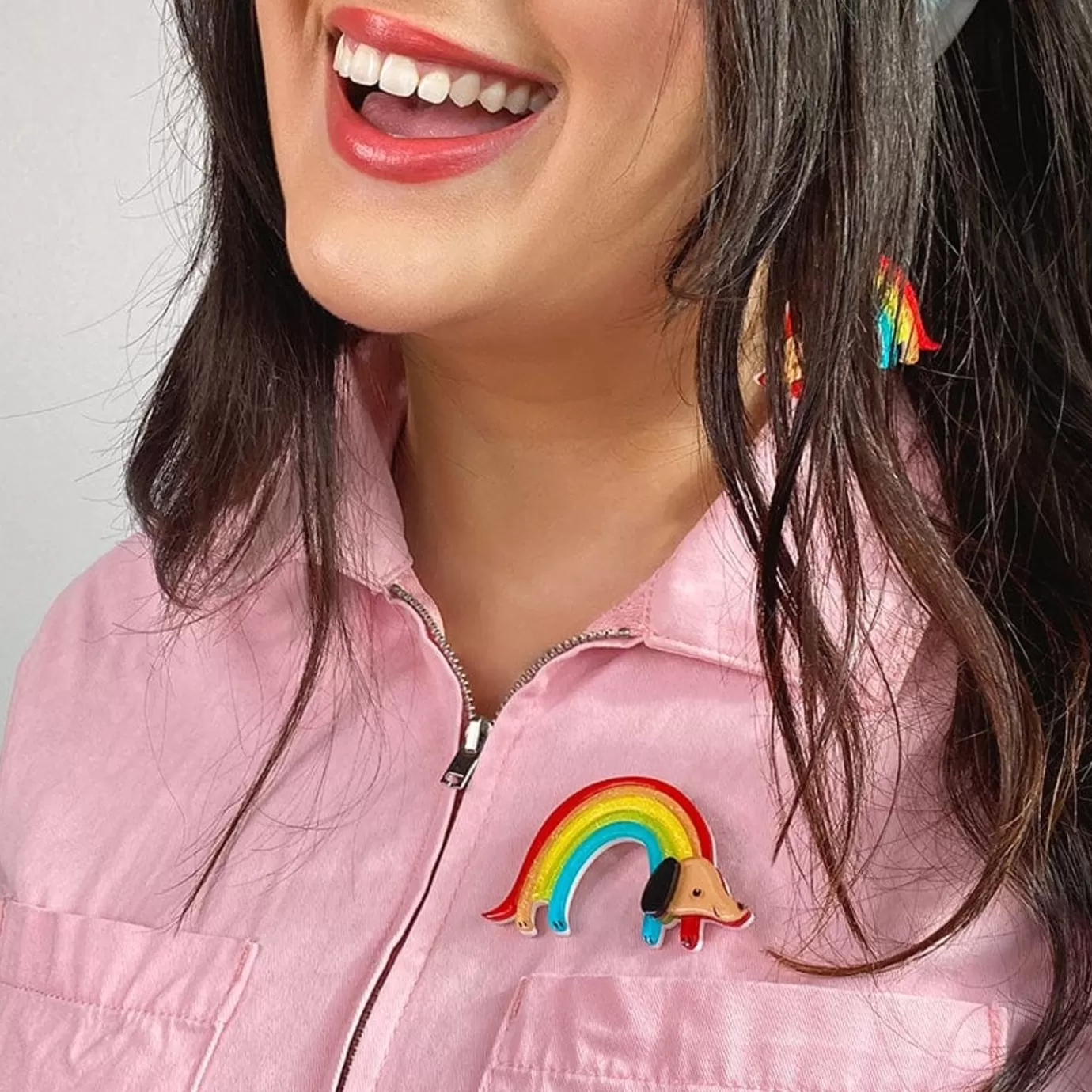 Erstwilder Rainbow Ruff Brooch* Brooches