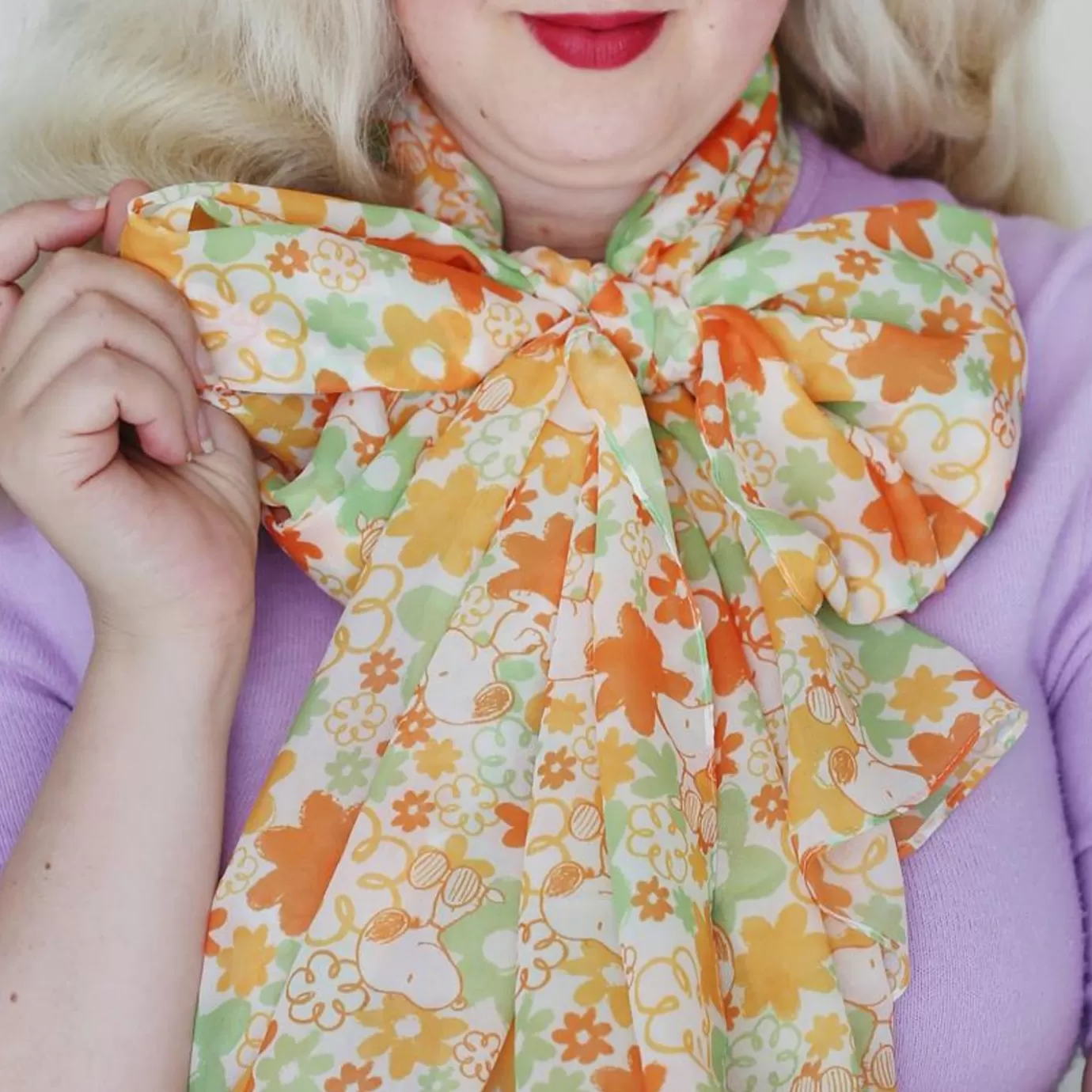 Erstwilder Snoopy Floral Large Neck Scarf* Scarves