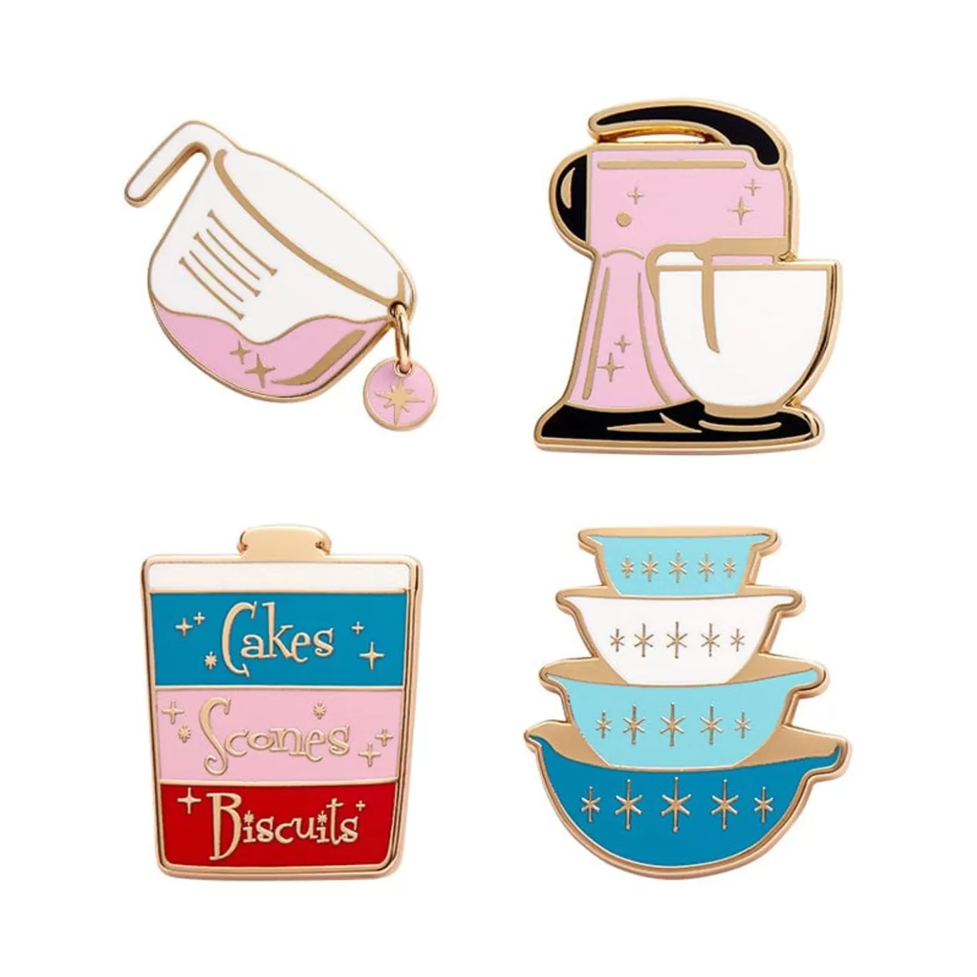 Erstwilder Vintage Kitchen Enamel Pin Pack - 4 Piece* Enamel Pins